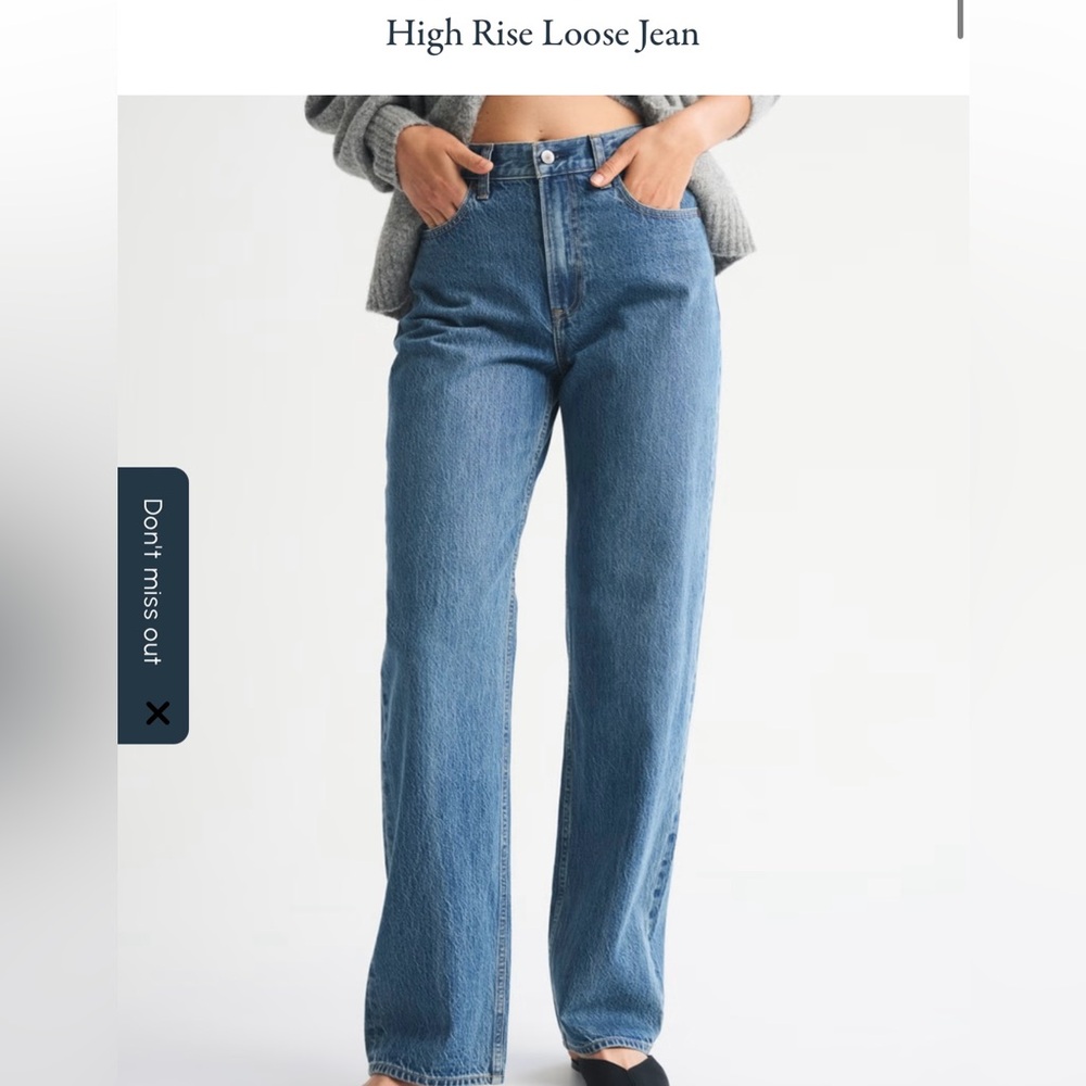 Abercrombie & Fitch High Rise Loose Jean Curve Love